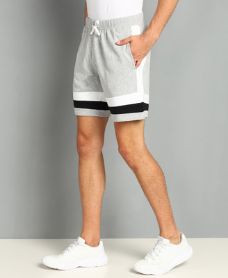METRONAUT Color Block Men Grey Regular Shorts