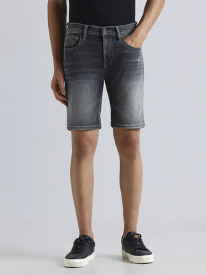 Pepe Jeans Solid Men Black Denim Shorts