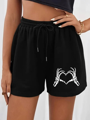 REVAEM Solid Women Black Regular Shorts