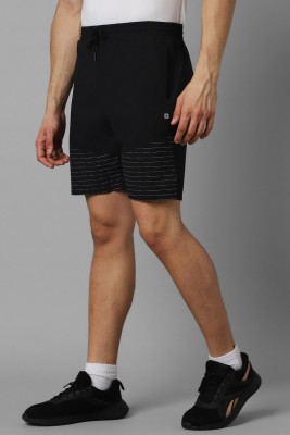 LOUIS PHILIPPE Striped Men Black Regular Shorts