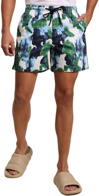 Bene Kleed Printed Men Green Boxer Shorts