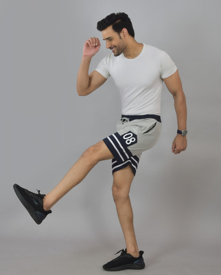 UNDERLOOP Self Design Men Black Gym Shorts