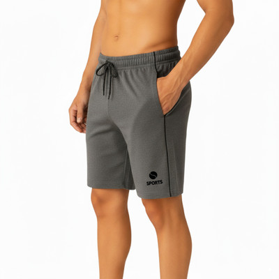 Aargee Solid Men Grey Regular Shorts