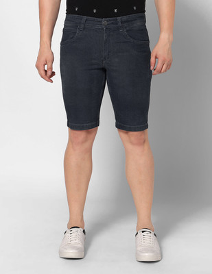 TCI Solid Men Denim Blue Denim Shorts
