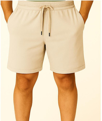 Ullas Solid Men Grey Bermuda Shorts, Regular Shorts