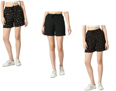 IndiWeaves Printed Women Multicolor Regular Shorts