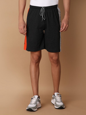 V-MART Solid Men Grey Regular Shorts