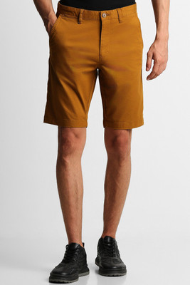 LOUIS PHILIPPE Solid Men Brown Regular Shorts