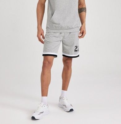 defacto Solid Men Grey Sports Shorts