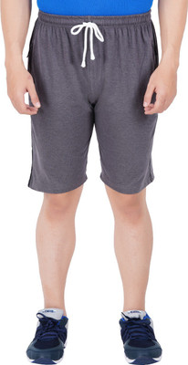 Guide Solid Men Grey Regular Shorts