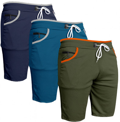 VIRADIYAENTERPRISE Solid Men Multicolor Regular Shorts