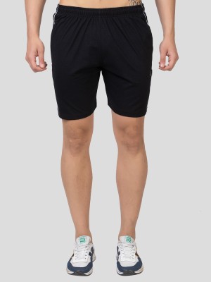 Zeffit Solid Men Black Bermuda Shorts