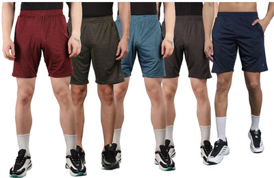 Force NXT Solid Men Multicolor Sports Shorts