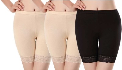 ARSHEEN ADORE Self Design Women Beige Regular Shorts