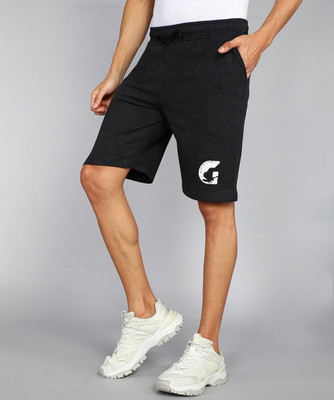 GYRFALCON Printed Men Dark Grey Regular Shorts