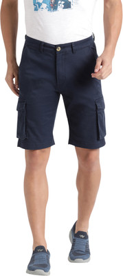 Wildcraft Solid Men Blue Cargo Shorts