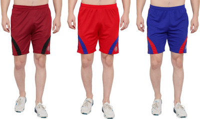 OORA TREND Mesh Men Maroon, Red, Blue Sports Shorts