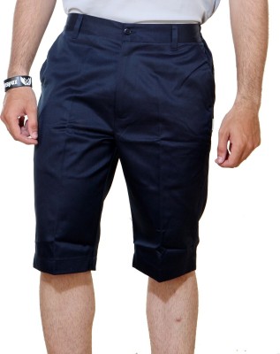 Ashdan Solid Men Dark Blue Chino Shorts