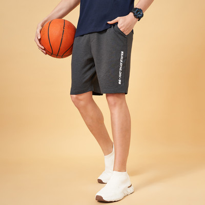 Ajile By Pantaloons Solid Men Black Basic Shorts