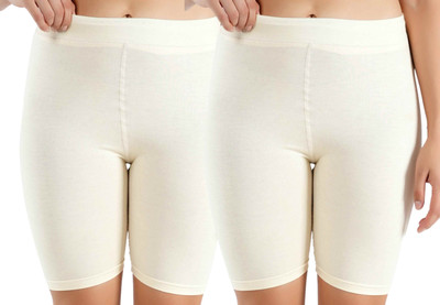 Shapyfit Solid Women Beige Cycling Shorts