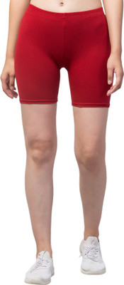 URMILAFASHION Solid Women Maroon Cycling Shorts