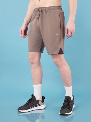 TECHNOSPORT Solid Men Brown Sports Shorts