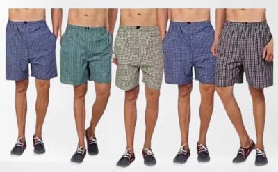 peoplelike Checkered Men Multicolor Casual Shorts