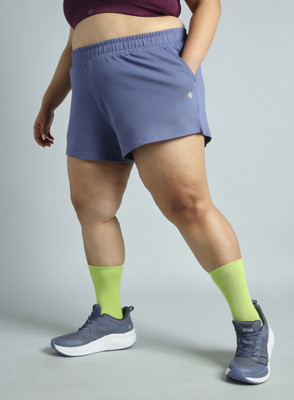 Cult Solid Women Purple Sports Shorts
