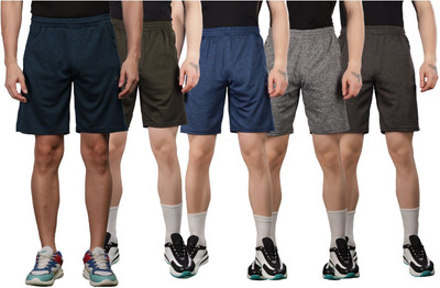 Force NXT Solid Men Multicolor Sports Shorts