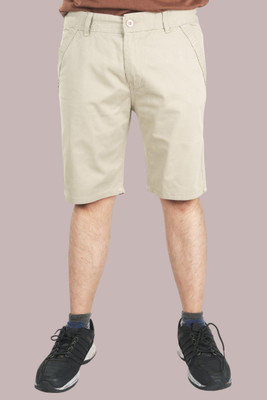 RCS Solid Men White Chino Shorts