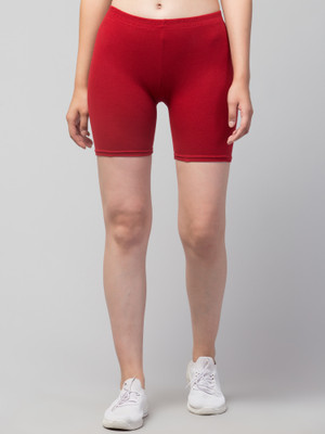 URMILAFASHION Solid Women Maroon Cycling Shorts