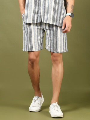 V-MART Printed Men Beige, Grey Casual Shorts