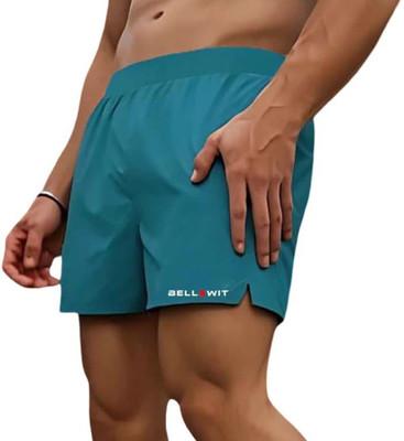 Bellwit Solid Men Blue Sports Shorts