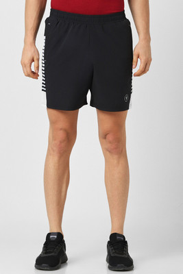 VAN HEUSEN Printed Men Black Sports Shorts