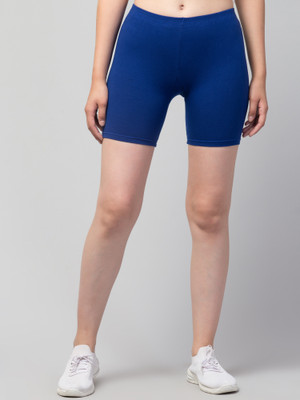 Shourya Enterprises Solid Women Dark Blue Gym Shorts