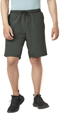 Ajile By Pantaloons Solid Men Green Basic Shorts