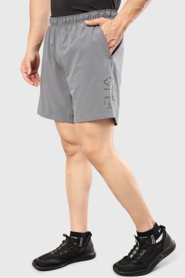 FuaarK Solid, Graphic Print Men Grey Casual Shorts
