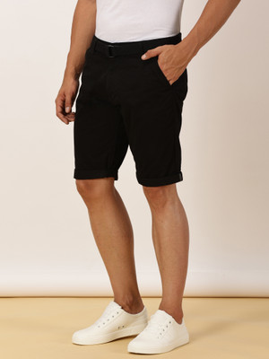 bEEVEE Solid Men Black Regular Shorts