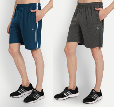 Zeffit Solid Men Multicolor Bermuda Shorts