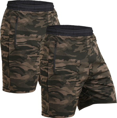 Kyk Military Camouflage Men Green Regular Shorts
