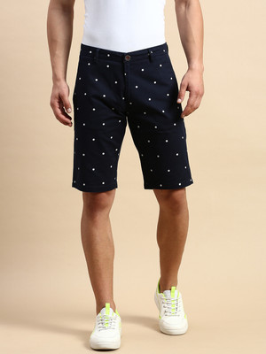 SHOWOFFFF Printed Men Dark Blue Regular Shorts