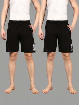 Roadster Solid Men Black Basic Shorts