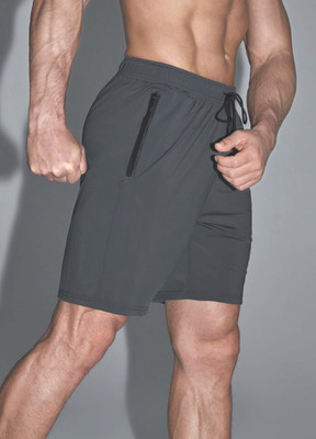 Bellwit Solid Men Dark Grey Casual Shorts