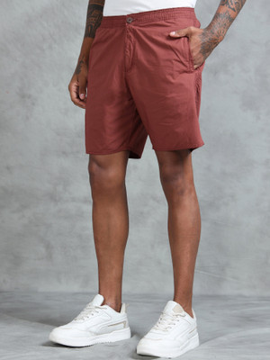 bEEVEE Solid Men Pink Regular Shorts