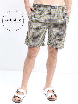HIGHLANDER Checkered Men Multicolor Casual Shorts