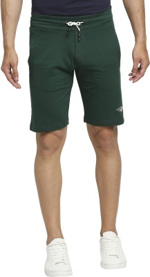 BEING HUMAN Solid Men Green Casual Shorts