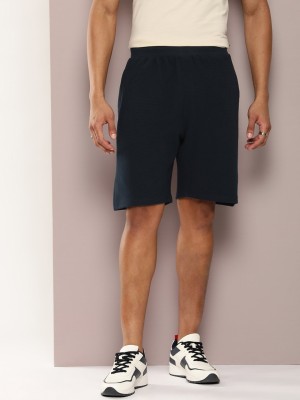 DILLINGER Solid Men Dark Blue Basic Shorts