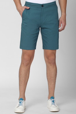 PETER ENGLAND Solid Men Blue Regular Shorts