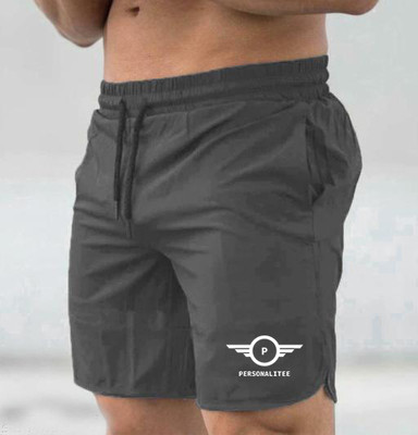PersonaliTee Solid Men Grey Regular Shorts