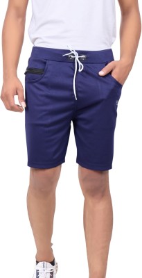 MAANU Solid Men Reversible Blue Regular Shorts